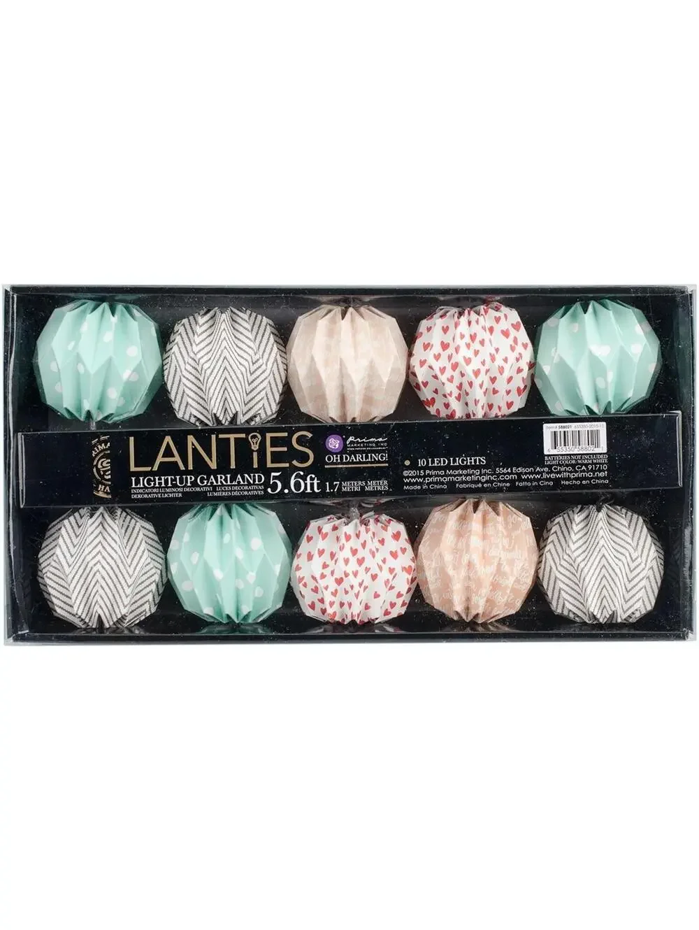 Prima Marketing Lanties 10 LED Light String 5.5' Oh Darling